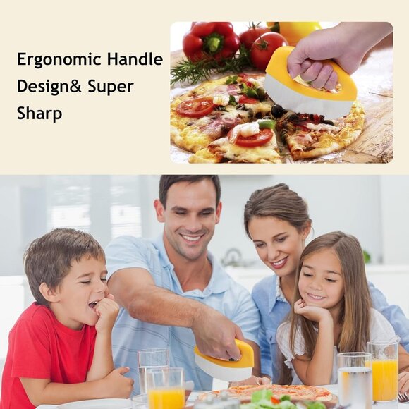 Party Pizza Knife Sharp Stainless Steel Blade, Easy to Clean and SafeSlicer1Pack - Picture 3 of 10